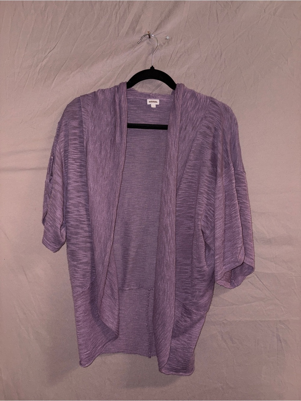 Kismet Lilac Open-Front Short Sleeve Cardigan